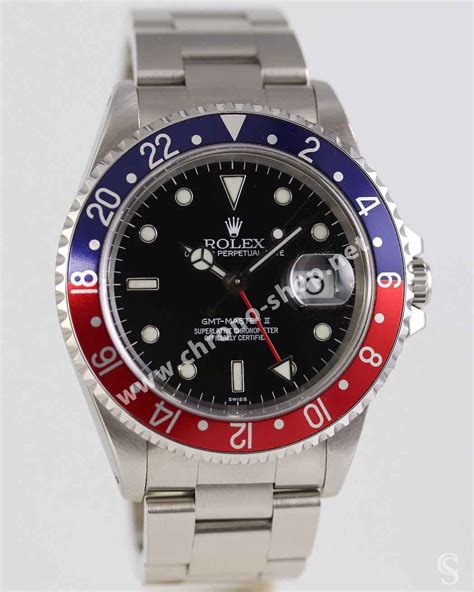 montre rolex contour bleu et rouge|Montre Rolex GMT.